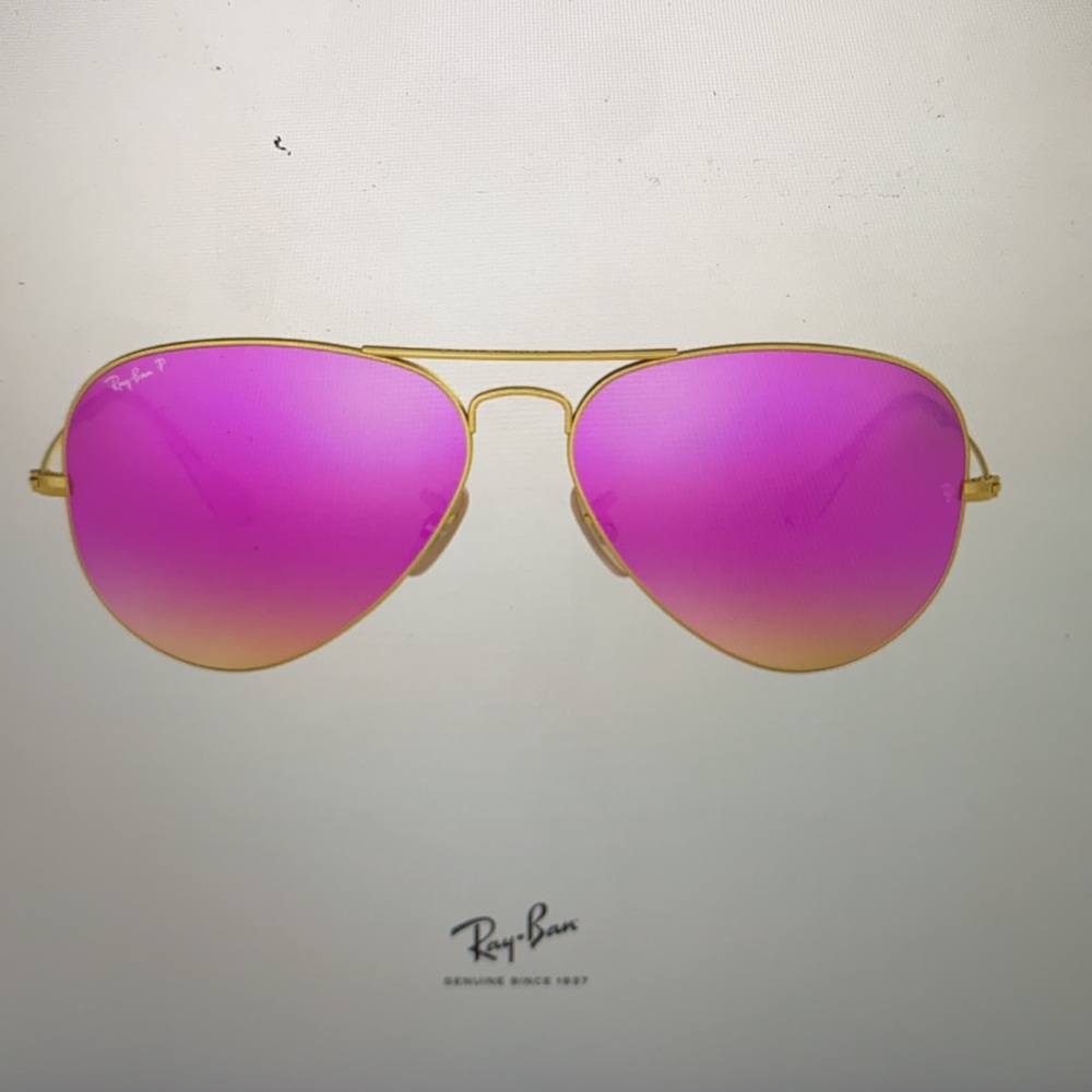 Ray-Ban Aviator pink polarized sunglasses